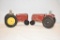 Two Vintage Unmarked Diecast Tractor Toys