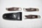 Three Case Folding Knives