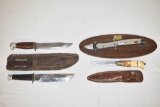 Four Fixed Blade Knives