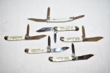 Six Folding Advertising Knives