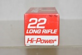 Ammo. 22 LR High Power. 1 Brick, 500 Rds