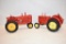 Two Massey Harris 1/16 Scale Tractor Toys