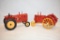 Two Massey Harris 1/16 Scale Tractor Toys