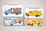 Two 1/34 Scale Classic Tanker & Stake Truck Toys