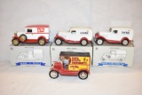 Four ERTL 1/25 Scale Model A Coin Bank Toys