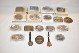 Sixteen Tractor Farm Belt Buckels & Belted Medals