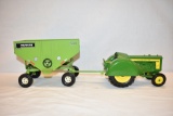 Two ERTL 1/16 Scale Tractor & Wagon Toys