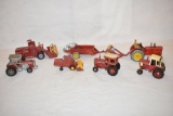 Eight Vintage 1/64 Scale Tractor Farm Toys