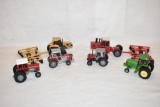 Eight 1/64 Scale Tractor Farm Toys