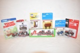 Seven 1/64 Scale Tractor Farm Toys