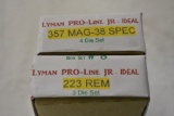 2 Lyman Tru-Line JR Reloading Die Sets