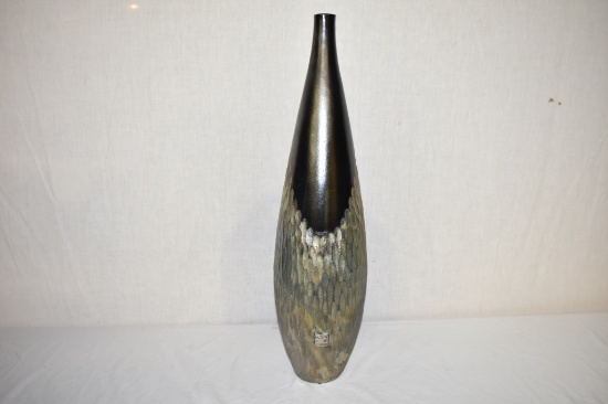 Tall Bottle Neck Vase. Marked