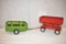 Two Tractor Wagon Toys