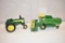 Two 1/16 Scale John Deere Tractor & Combine Toy