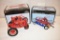 Two ERTL 1/16 Scale Tractor & Plow Toys