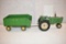 Two ERTL 1/16 Scale John Deere Tractor Toys