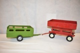 Two Tractor Wagon Toys