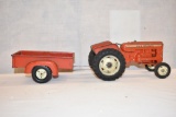 Two 1/16 Scale Tractor & Wagon Toys