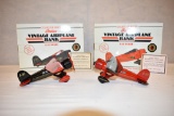 Two Indian 1/32 Scale Vintage Airplane Banks