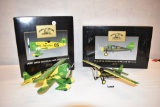 Two John Deere 1/48 Scale Aircraft Replica Toys
