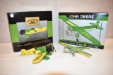 Two John Deere 1/48 Scale Aircraft Replica Toys