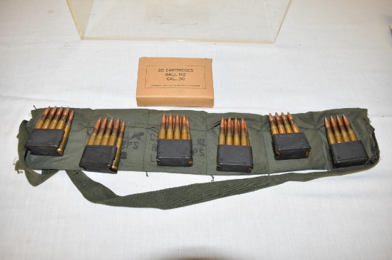 Ammo. 30 cal. 68 Rds with Bandoleer