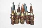 Eight Rounds of Belted 20 mm Shells