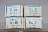Ammo. 9 x 18 Makarov.  64 Rds.