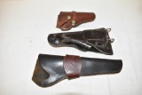 Three Leather Holsters