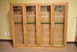 Large Oak Gun Display Cabinet