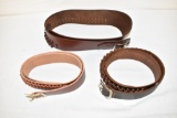 Three Leather Ammo Belts
