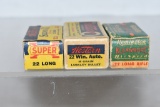 Ammo. Three Collectible Boxes with 22 cal Ammo
