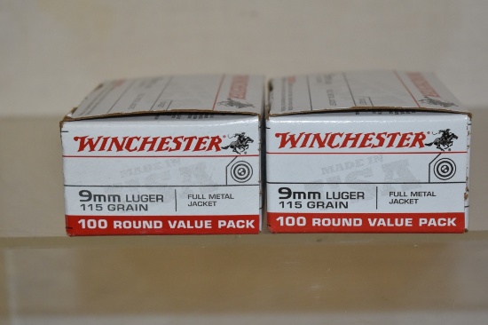 Ammo. 9mm Luger. 200 Rds