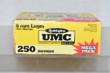 Ammo. 9mm Lugger.  250 Rds.