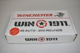 Ammo. Collectible Winchester Box 45 Auto, 200 Rds