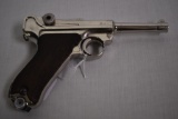 Gun. Mauser Model P08 Luger 9mm cal Pistol (Nazi)