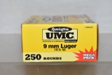 Ammo. 9mm Luger. 250 Rds