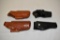 Four Leather Holsters