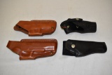 Four Leather Holsters