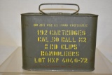 Ammo.  30 Ball M2, 8 Rd Clips, Banoleers. 192 Rds