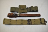 2 Adjustable Military Belts & 1 Sling
