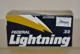 Ammo. Federal Lightening 22 LR, 500 Rds
