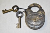 Winchester #93 Paddle Lock with Keys