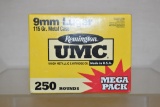 Ammo. 9mm Luger, 250 rds