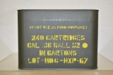 Ammo. 30 cal, 240 Rds in Metal Sealed Can