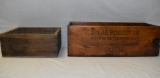 Two Collectible Wooden Ammo Crates