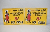 Two Jim Eds Blackberry Punch Retro Tin Signs