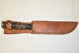 WWII US Camillus Fighting Knife & Leather Sheath