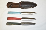 Three Throwing Knives in Sheath