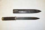 Bayonet Reworked into a Dagger, with Scabbard
